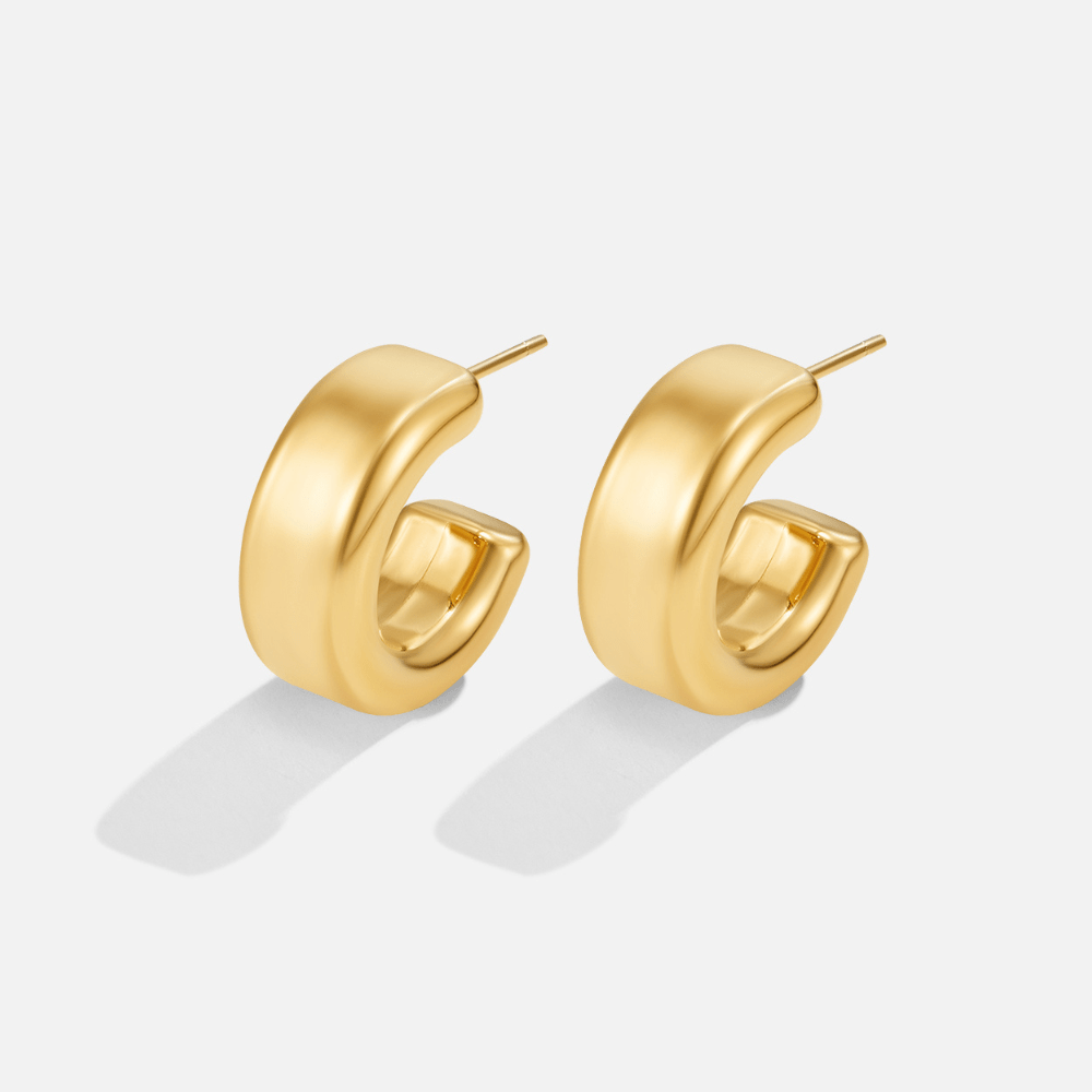 Mari Neat Little Half Hoop Earrings