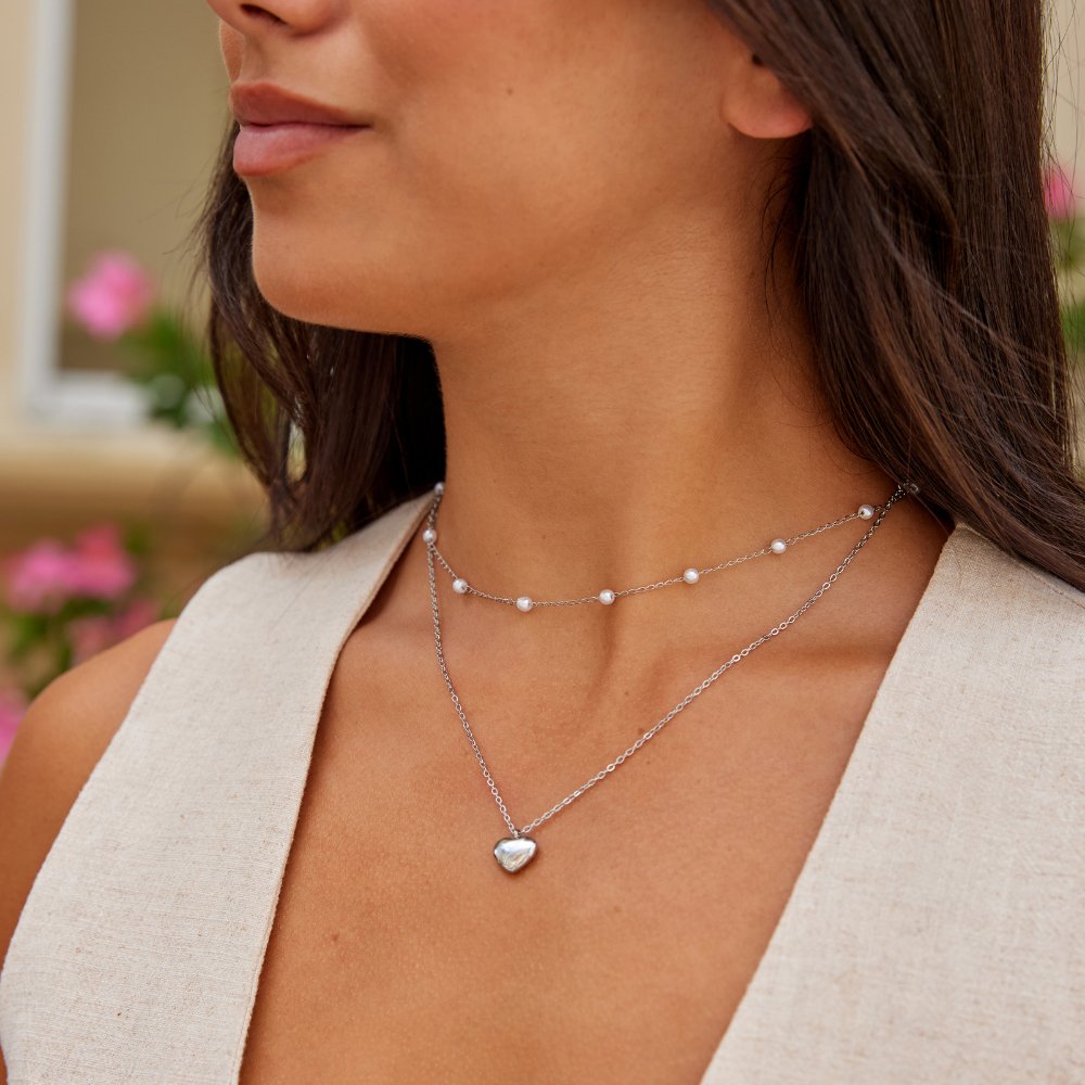 Marina Love Word Silver-Tone Chain Necklace