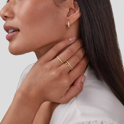 Marissa Clear Crystal Layered Multi Line Ring