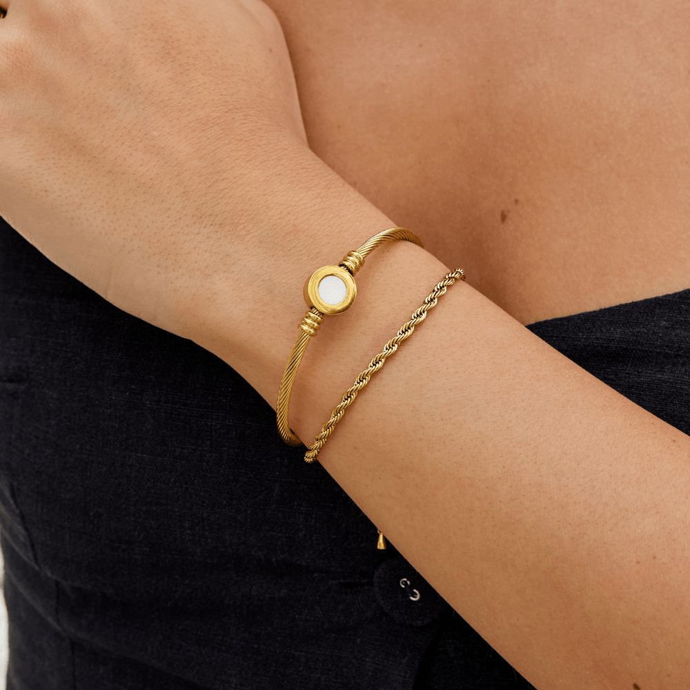 Melinda Freely Rotating Band Gold-Tone Bangle