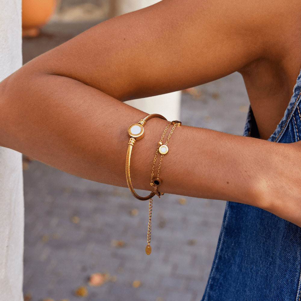 Melinda Freely Rotating Band Gold-Tone Bangle