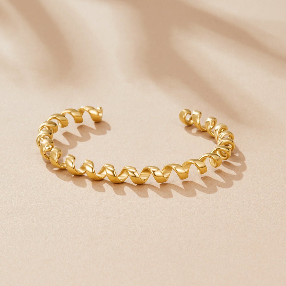 Melinda Flexible Gold-Tone Wrap Bracelet
