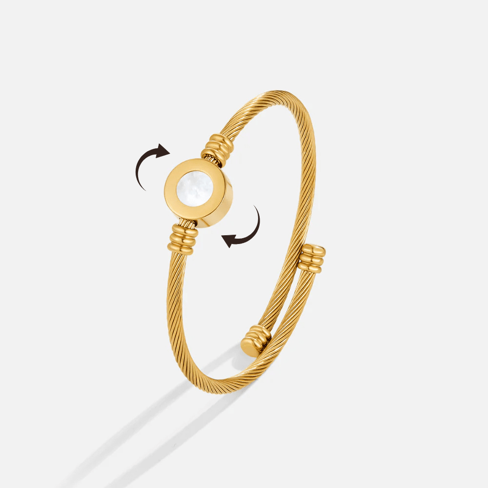 Melinda Freely Rotating Band Gold-Tone Bangle