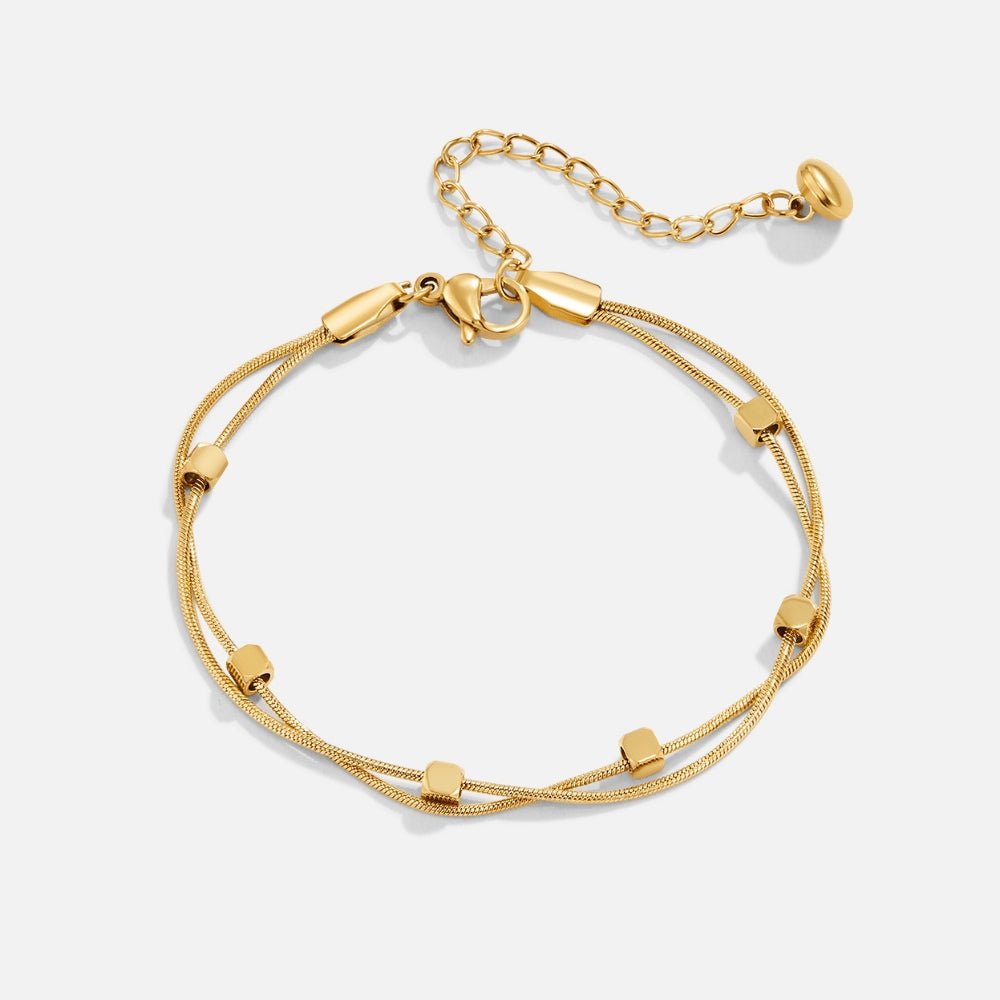 Mia Tiny Cube Bead Bracelet