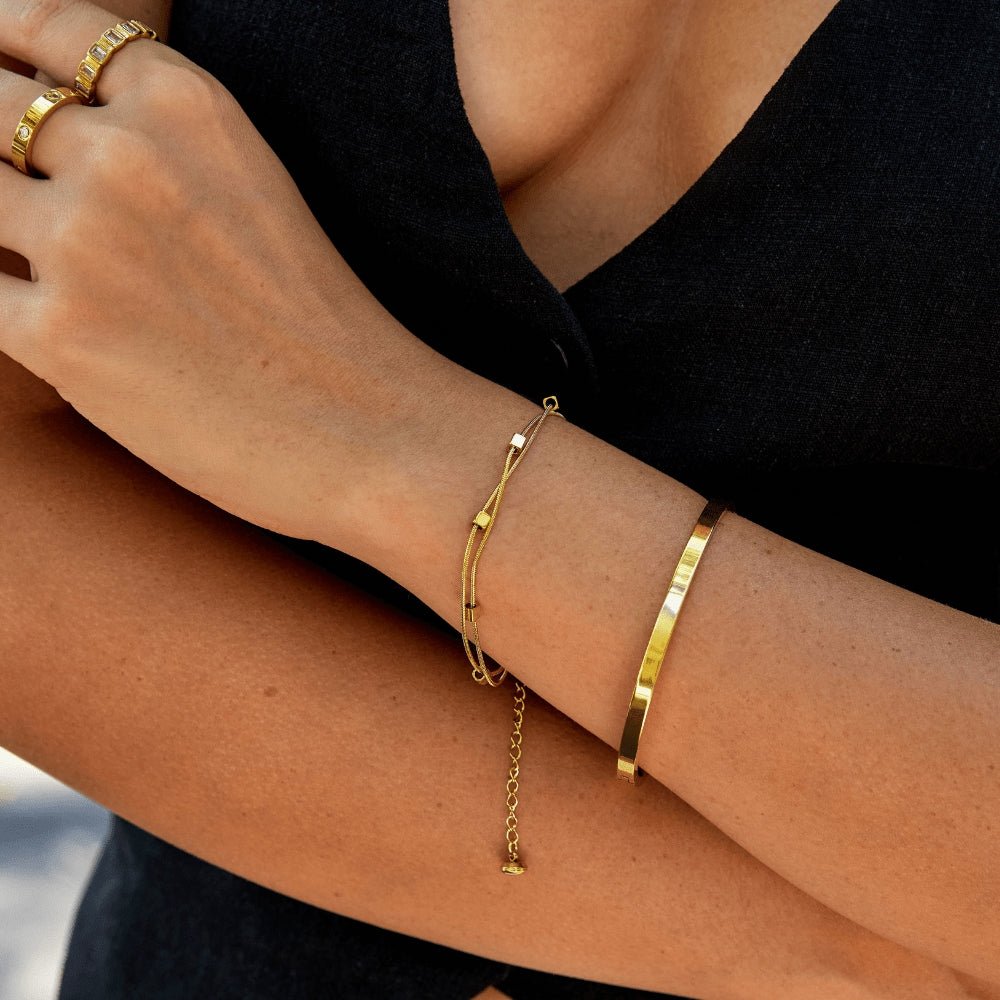 Mia Tiny Cube Bead Bracelet