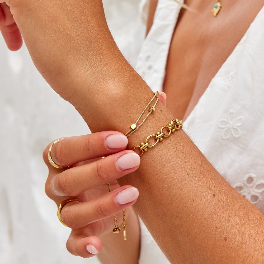 Mia Tiny Cube Bead Bracelet
