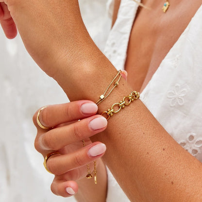 Mia Tiny Cube Bead Bracelet