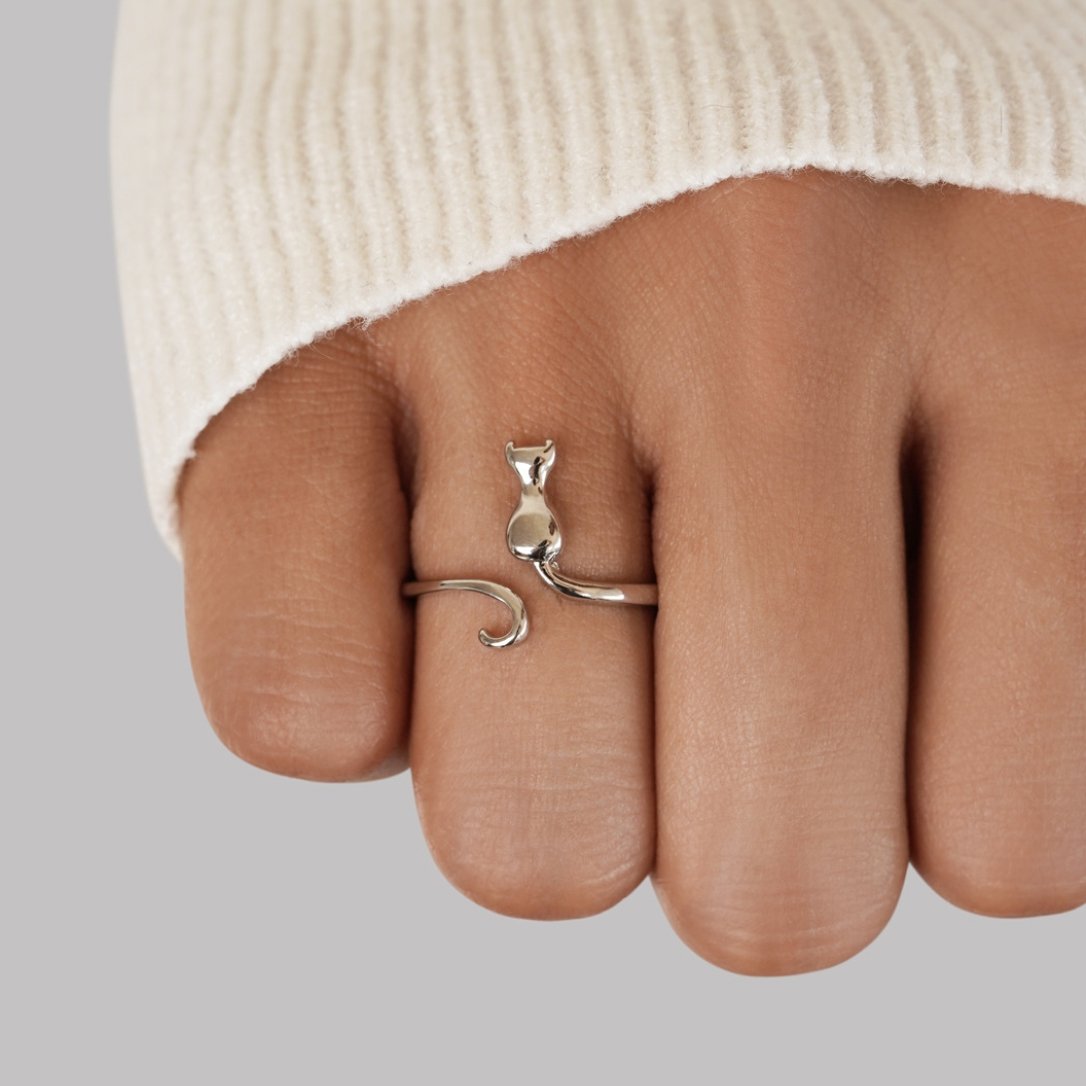 Little Cat Silver-Tone Slim Band Ring