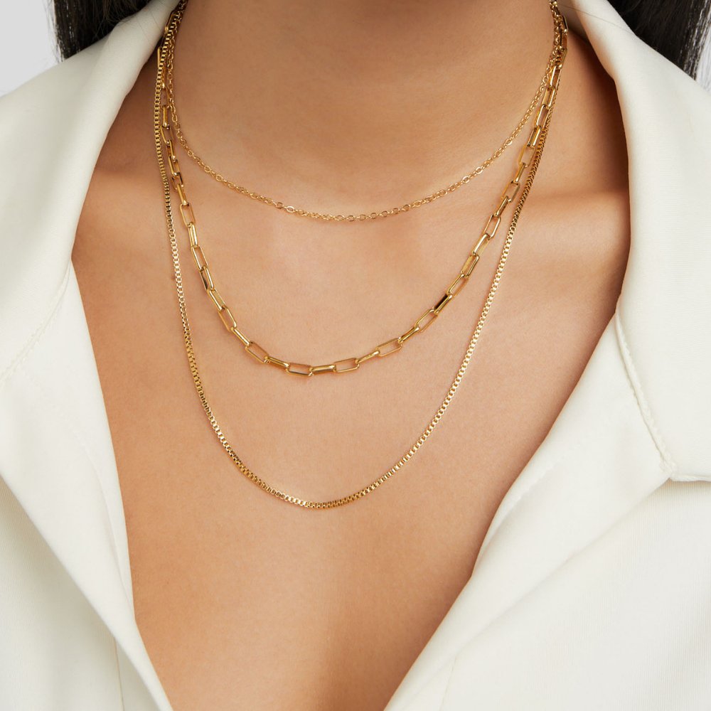 Miela Graduated Chains Ready-Layered Necklace