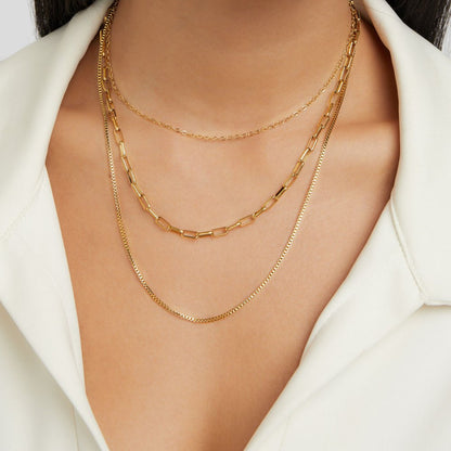 Miela Graduated Chains Ready-Layered Necklace