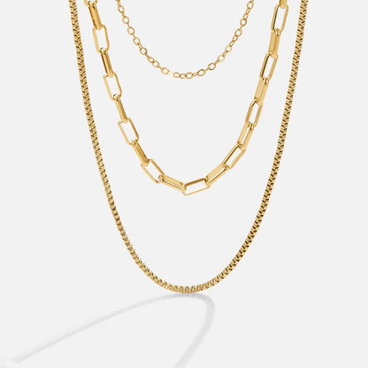 Miela Graduated Chains Ready-Layered Necklace