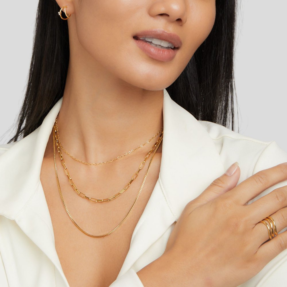 Miela Graduated Chains Ready-Layered Necklace