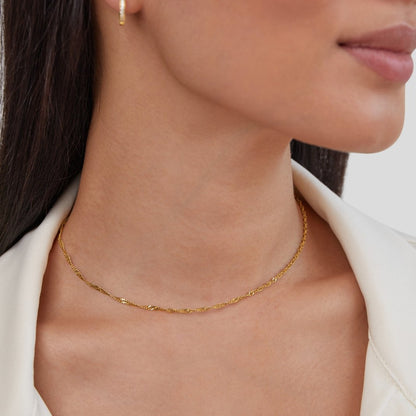 Mila Rope-Twist Gold-Tone Collar Necklace
