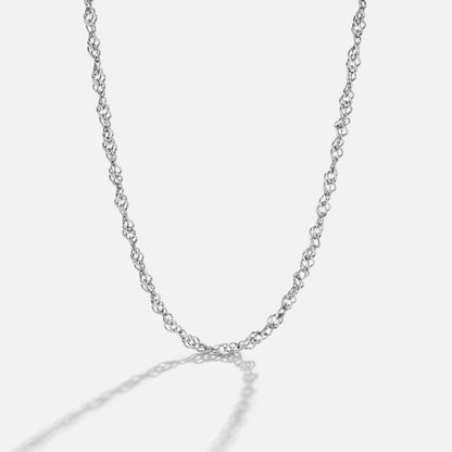 Mila Rope-Twist Silver-Tone Chain Necklace