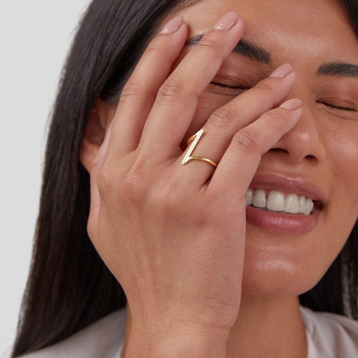 Mila Soft Twist Gold-Tone Fine Band Ring