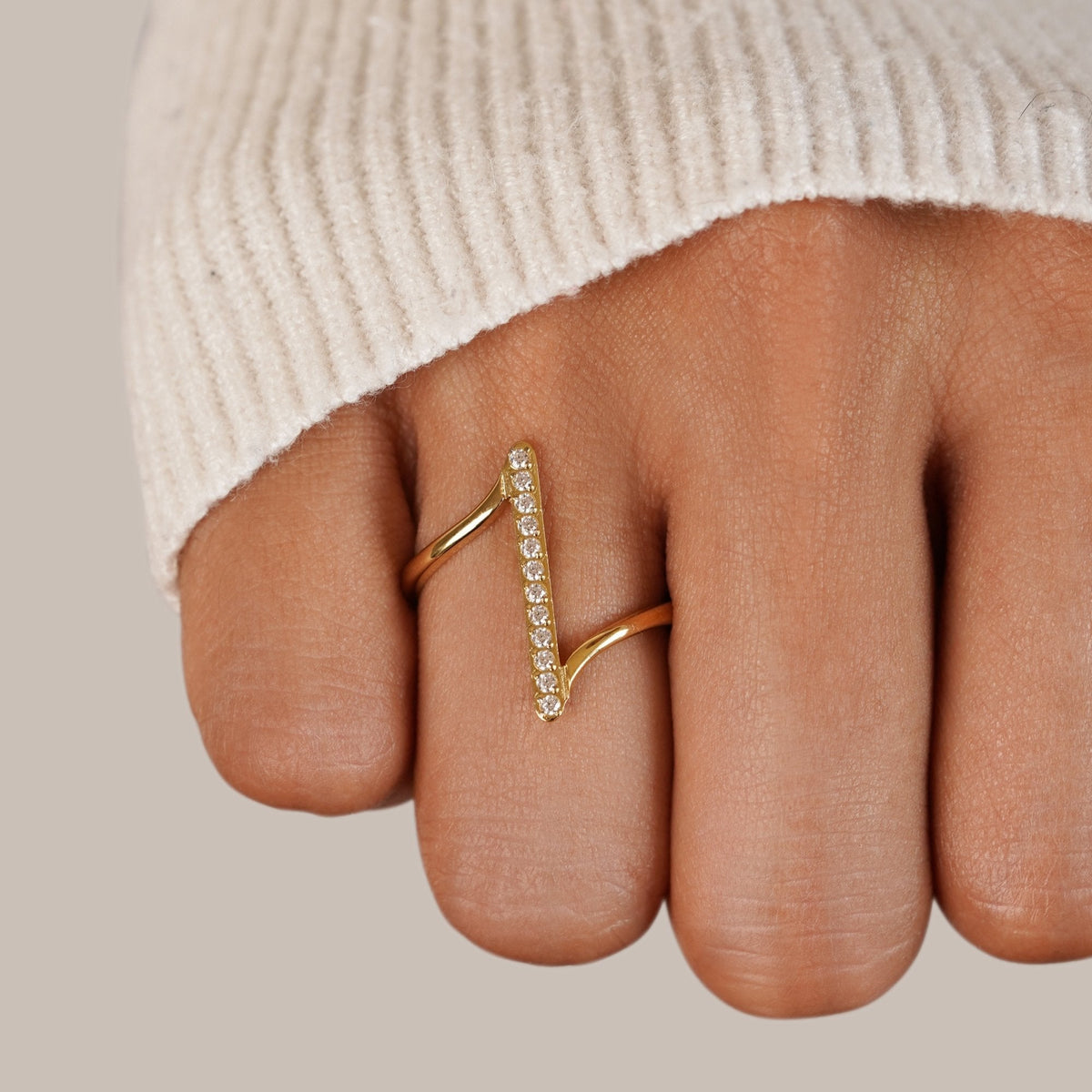 Mila Soft Twist Gold-Tone Fine Band Ring