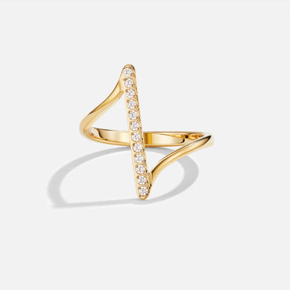 Mila Soft Twist Gold-Tone Fine Band Ring