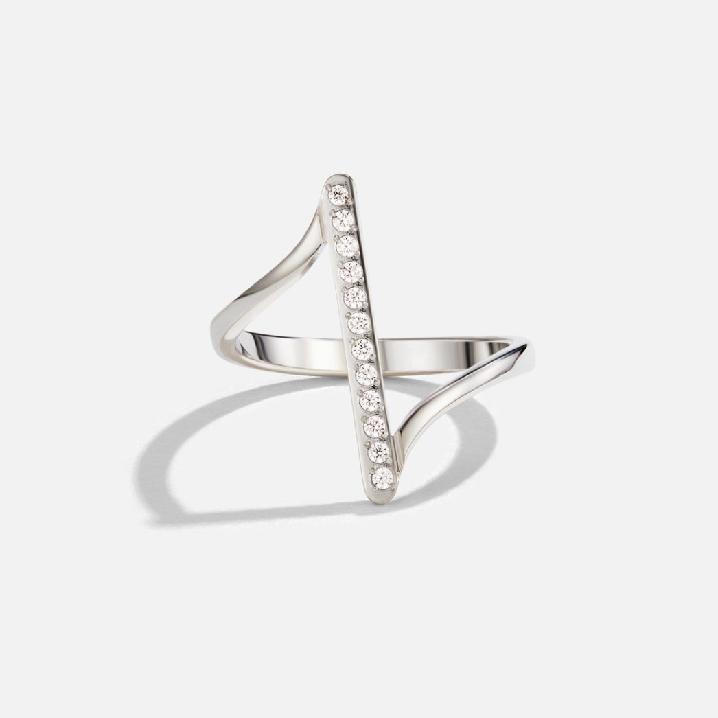 Mila Gentle Twist Silver-Tone Textured Ring