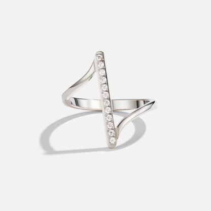 Mila Gentle Twist Silver-Tone Textured Ring