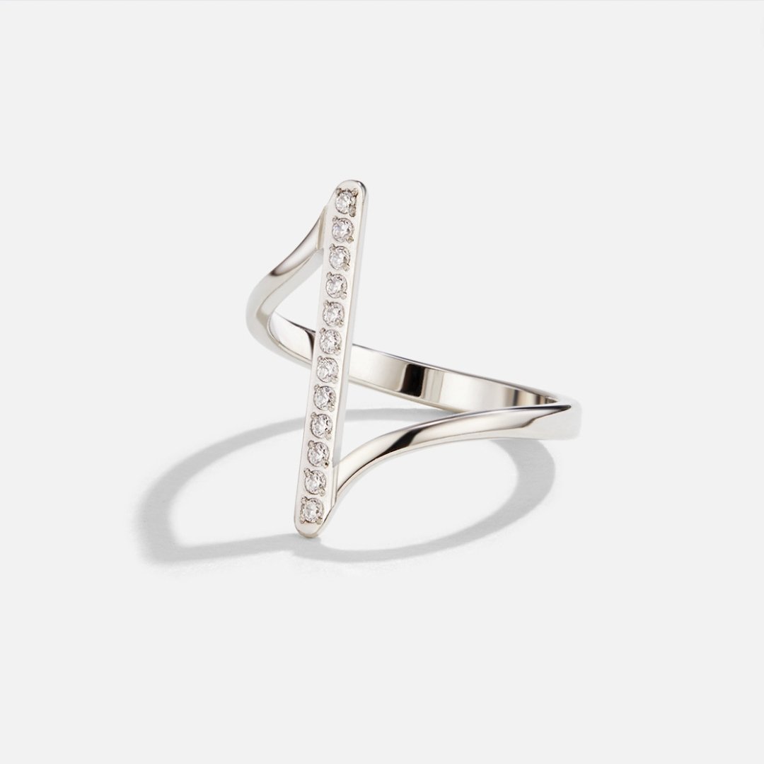 Mila Gentle Twist Silver-Tone Textured Ring