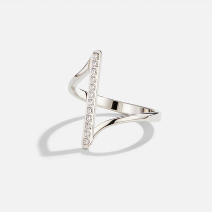 Mila Gentle Twist Silver-Tone Textured Ring