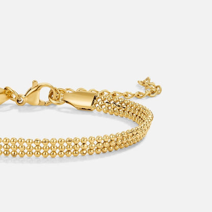 Milan Fine Bead and Gold-Tone Link Bracelet
