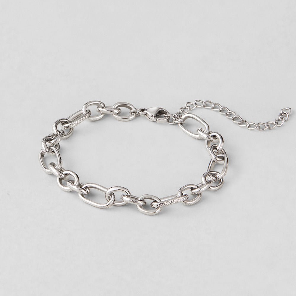 Miriam Heavy Link Silver-Tone Bracelet
