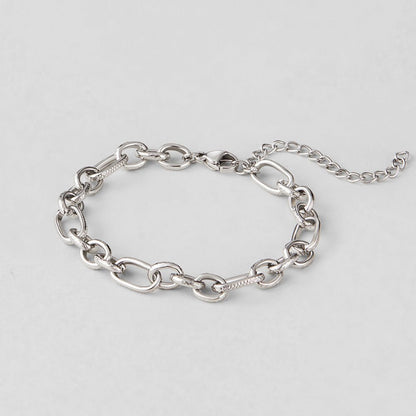 Miriam Heavy Link Silver-Tone Bracelet