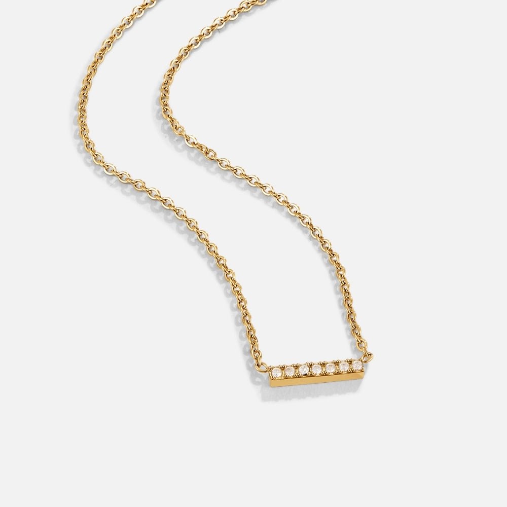 Missy Slim Crystal-Set Bar Pendant Necklace