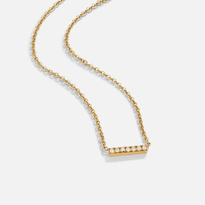 Missy Slim Crystal-Set Bar Pendant Necklace