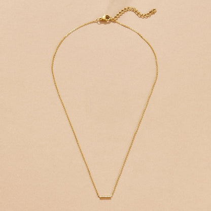 Missy Slim Crystal-Set Bar Pendant Necklace