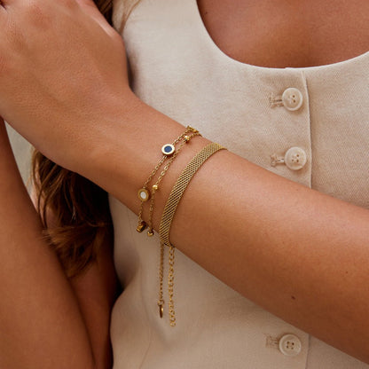 Molly Fine Gold-Tone Mesh Bracelet