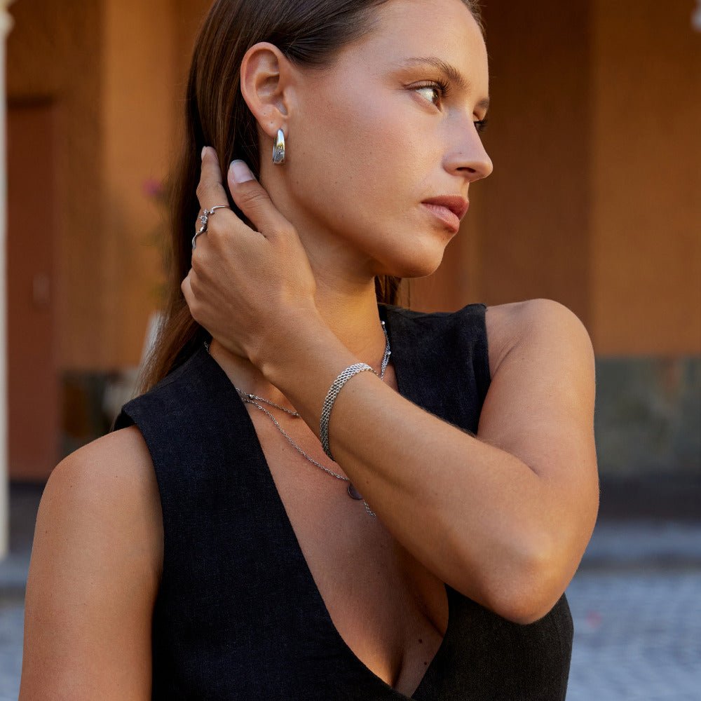 Molly Fluid Mesh Silver-Tone Bracelet