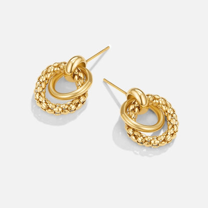 Monica Twisted Bead Wrapped Hoop Earrings