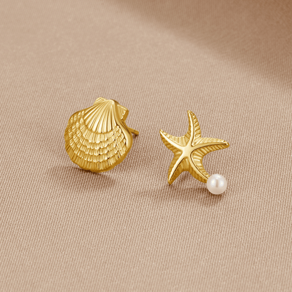 Naia Seaside Shell Gold-Tone Drop Earrings