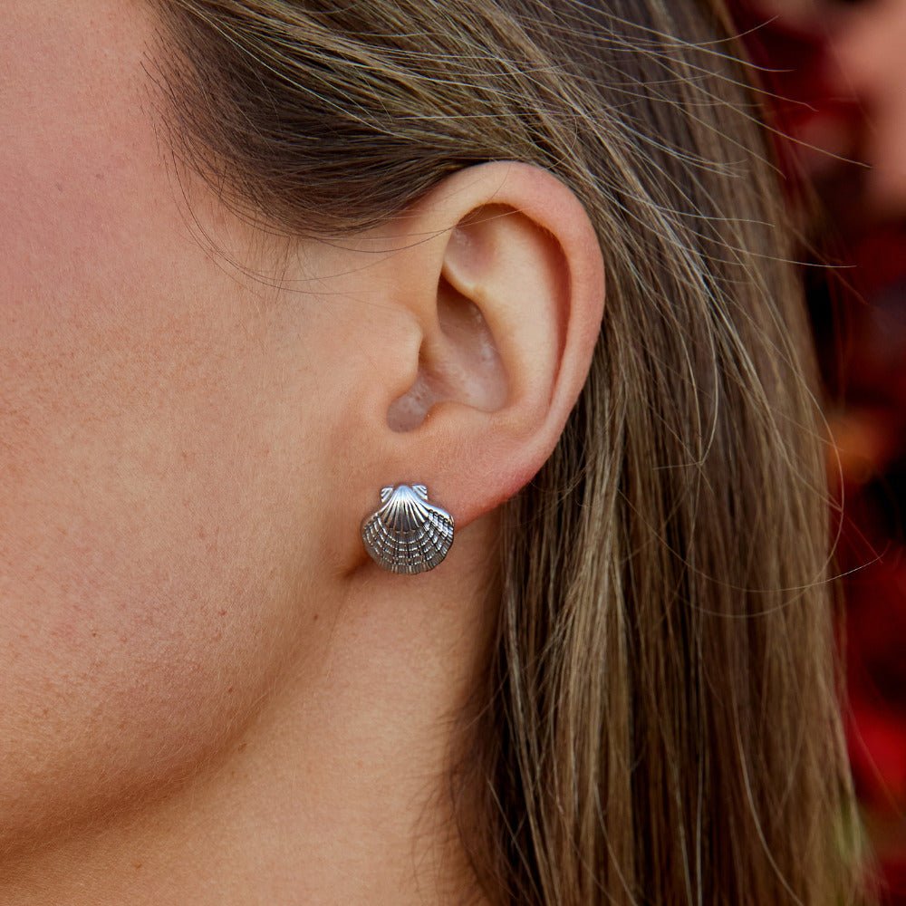 Naia Seaside Shell Silver-Tone Drop Earrings