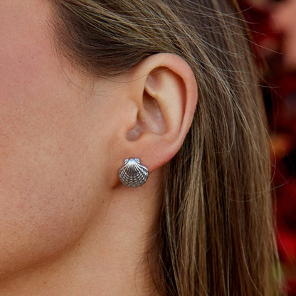 Naia Seaside Shell Silver-Tone Drop Earrings