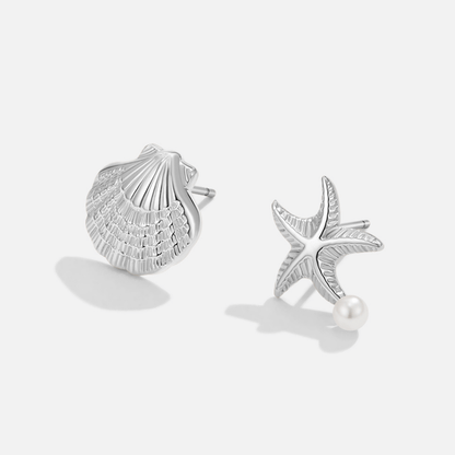 Naia Seaside Shell Silver-Tone Drop Earrings