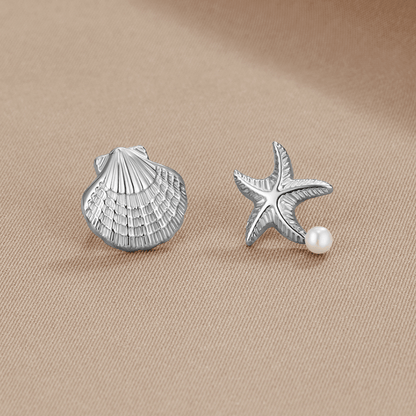 Naia Seaside Shell Silver-Tone Drop Earrings