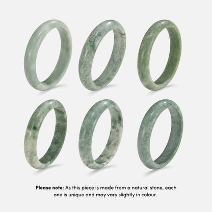 Pale Jade Green Stone-Look Rounded Bangle