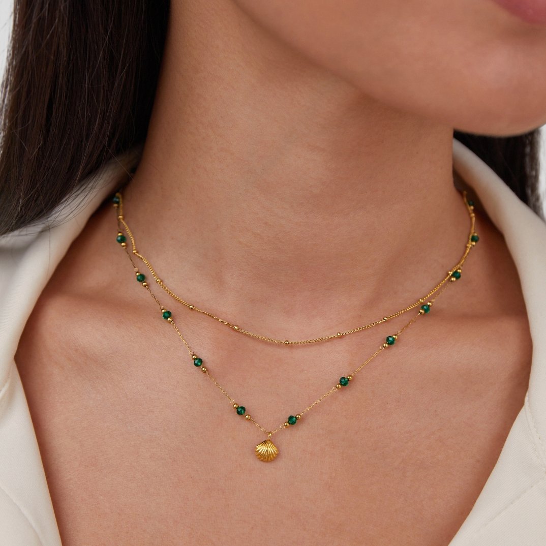 Nerissa Coastal Shell Charm Gold-Tone Necklace