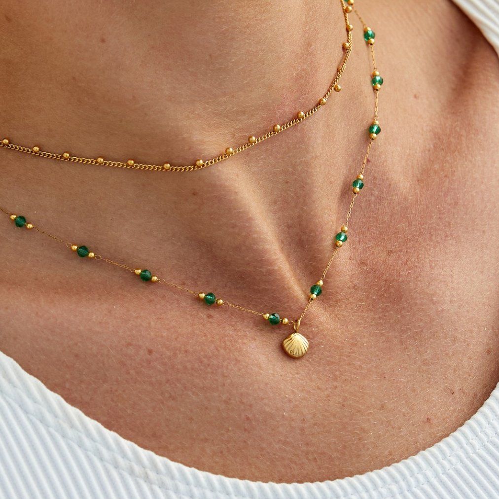 Nerissa Coastal Shell Charm Gold-Tone Necklace