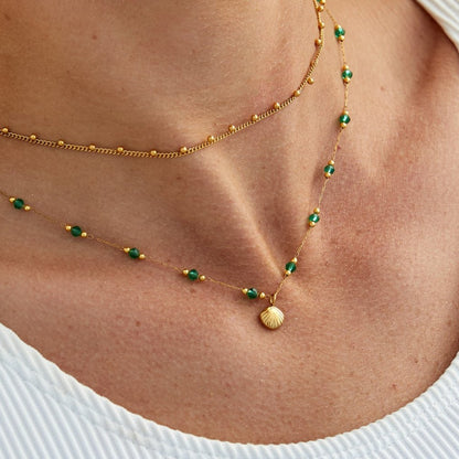 Nerissa Coastal Shell Charm Gold-Tone Necklace