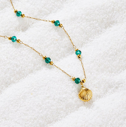 Nerissa Coastal Shell Charm Gold-Tone Necklace