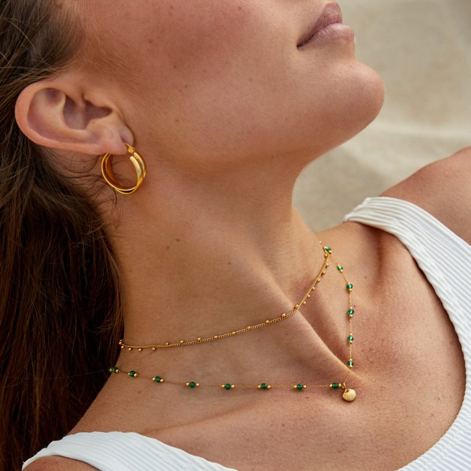 Nerissa Coastal Shell Charm Gold-Tone Necklace