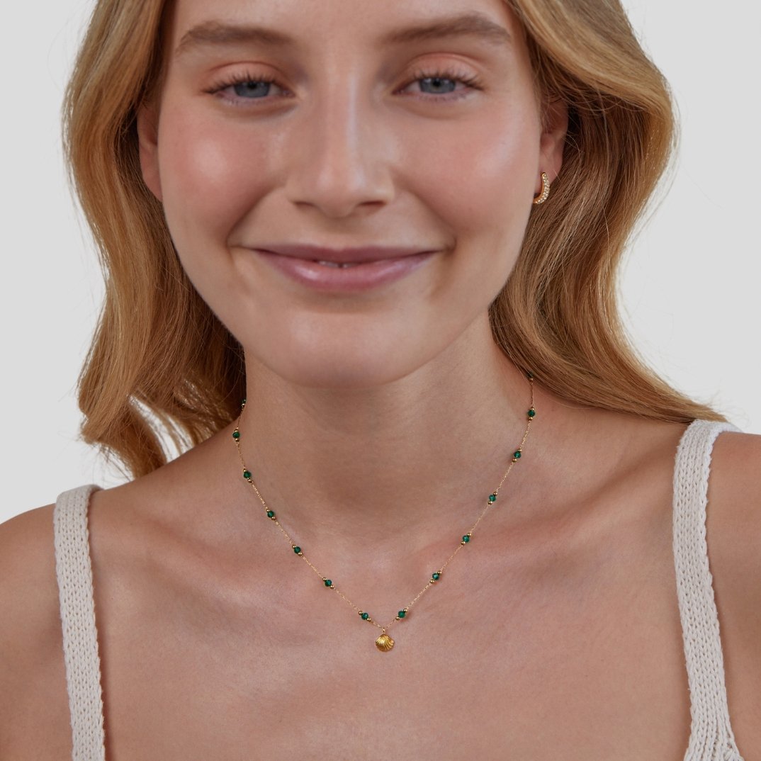 Nerissa Coastal Shell Charm Gold-Tone Necklace