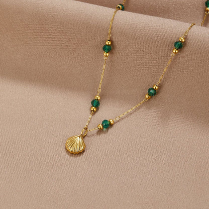 Nerissa Coastal Shell Charm Gold-Tone Necklace