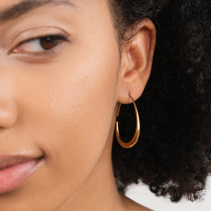 Nica Everyday Rounded Gold-Tone Hoop Earrings