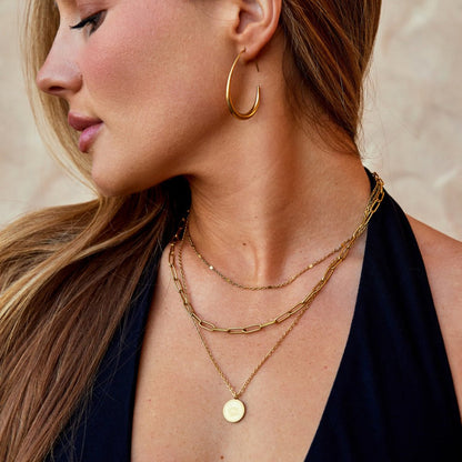Nica Everyday Rounded Gold-Tone Hoop Earrings