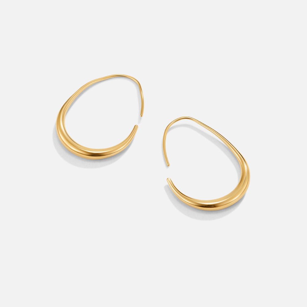 Nica Everyday Rounded Gold-Tone Hoop Earrings
